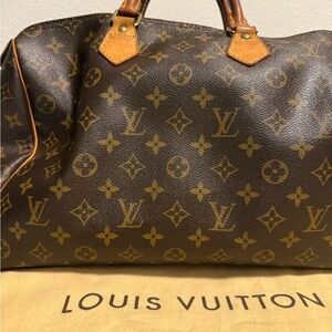 Louis Vuitton Brown and Tan Monogram Bag
